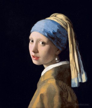 La joven con el pendiente de perlas Barroco Johannes Vermeer Pinturas al óleo